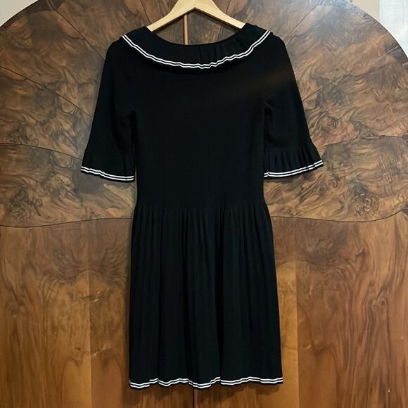 MARC JACOBS Pleated Sweater Dress Black No Size Small S - Picture 5 of 12